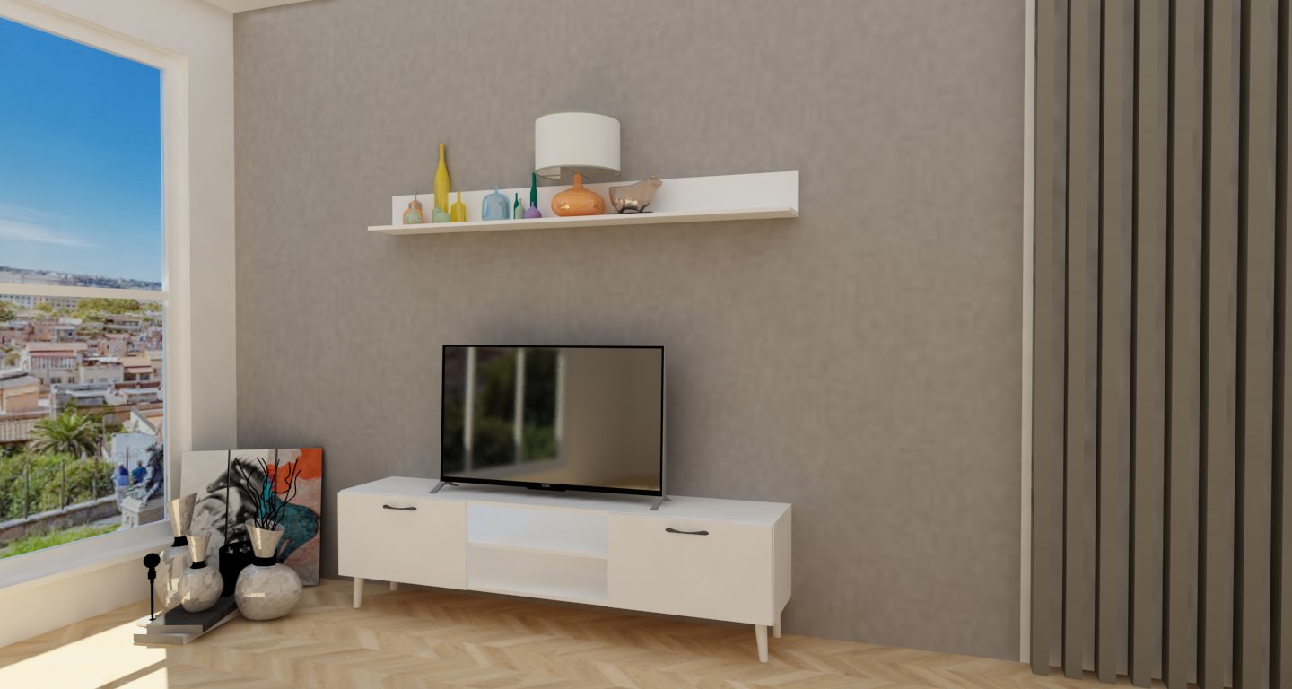 İncim Tv Ünitesi Beyaz