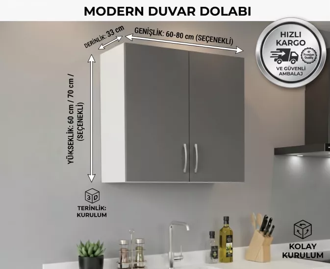 Modern Mutfak Üst Dolap