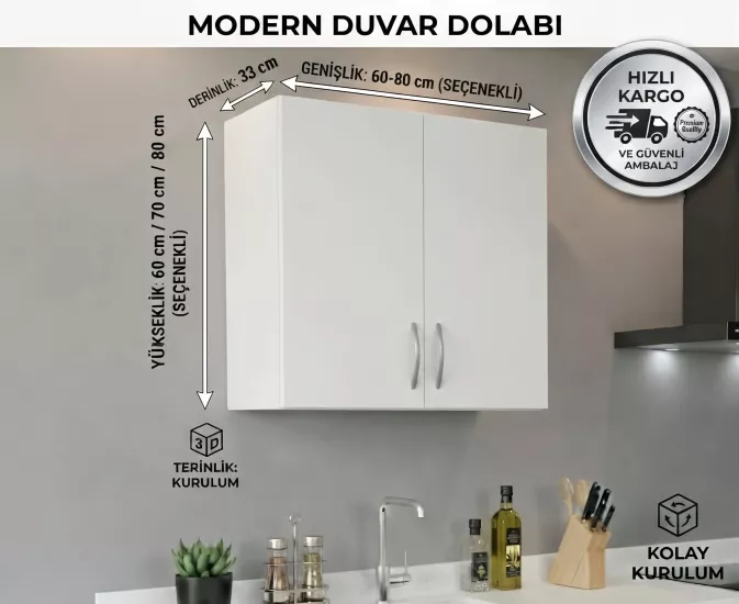 Modern Mutfak Üst Dolap
