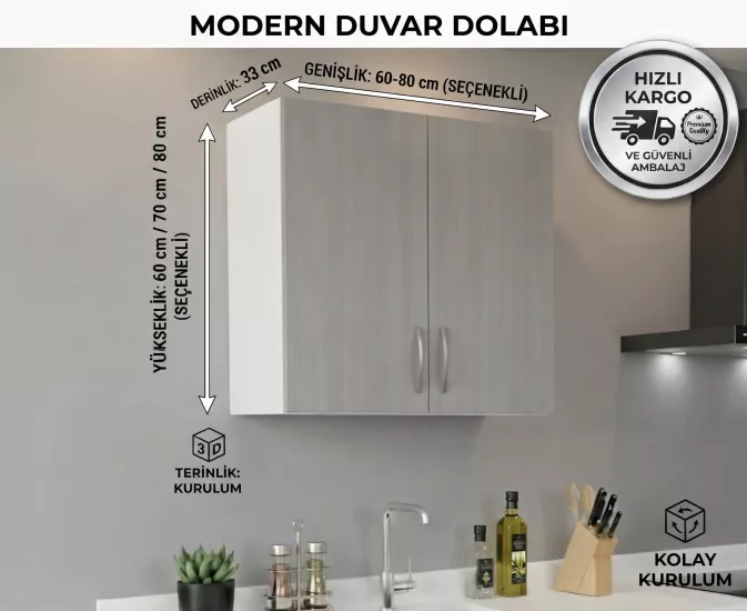 Modern Mutfak Üst Dolap