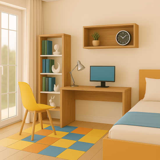 Çalışma Masası sade bir oda için