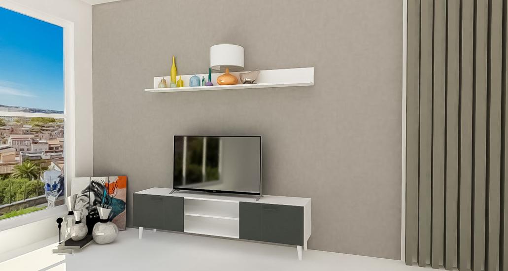 Değişik tarz ve ölçüde tv üniteleri 