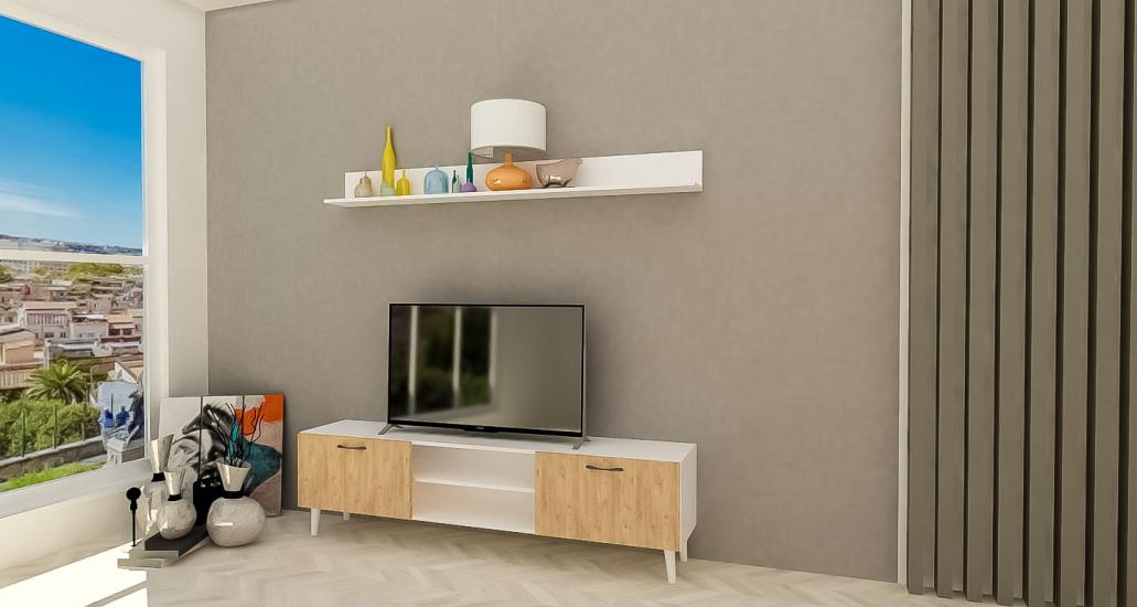 Değişik tarz ve ölçüde tv üniteleri 