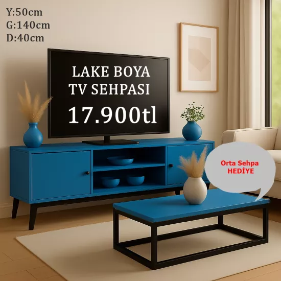 Modern TV Ünitesi Şıklığı Lake Boyalı.