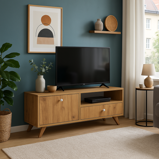 Değişik tarz ve ölçüde tv üniteleri 