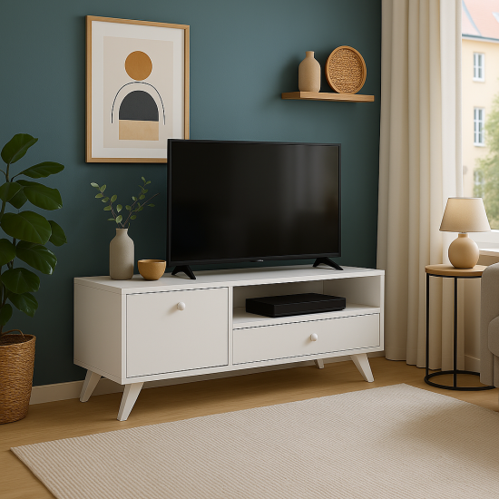 Değişik tarz ve ölçüde tv üniteleri 